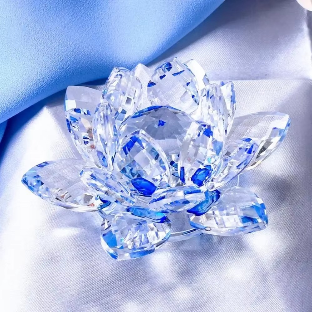 60-140mm Crystal Lotus Flower  - Paper Weight Crystal recension och pris
