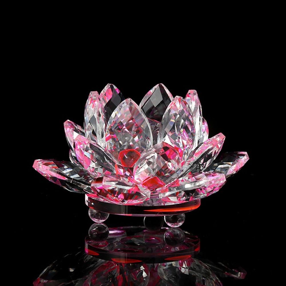60-140mm Crystal Lotus Flower  - Paper Weight Crystal recension och pris