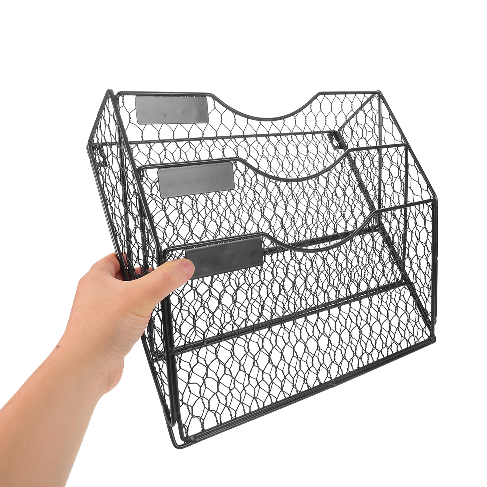3 Tier Wall File Holder Mesh M - Magazine Holder Rack recension och pris