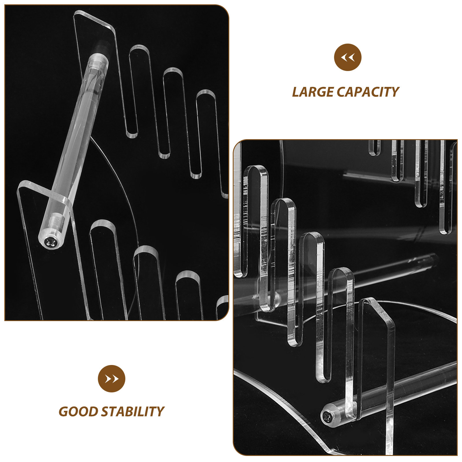Tiered Acrylic Record Display  - Magazine Holder Rack recension och pris